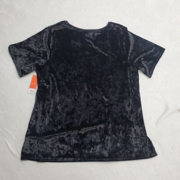 EVRI mineral black velvet pocket tee size 1X - Picture 8 of 8
